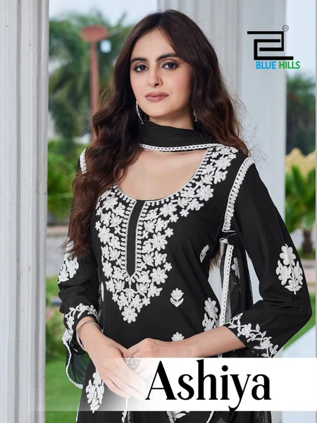 Ashiya By Blue Hills Rayon With Work Kurti With Bottom Dupatta 